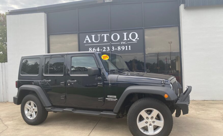 2015 JEEP WRANGLER UNLIMITED 4WD 4DR SPORT REMOVABLE HARDTOP